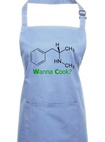 Kochschürze, Wanna Cook Srukturformel, Farbe midblue