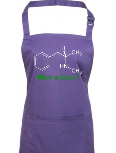 Kochschürze, Wanna Cook Srukturformel, Farbe purple