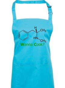 Kochschürze, Wanna Cook Srukturformel, Farbe turquoise