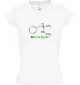 sportlisches Ladyshirt mit V-Ausschnitt Wanna Cook Srukturformel, Farbe weiss, Größe L