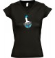 sportlisches Ladyshirt mit V-Ausschnitt Wanna Cook Reagenzglas Test Tube, Farbe schwarz, Größe L