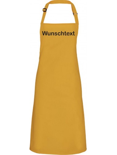 Grillschürze Latzschürze veredelt mit Ihren Wunschtext, Farbe Mustard