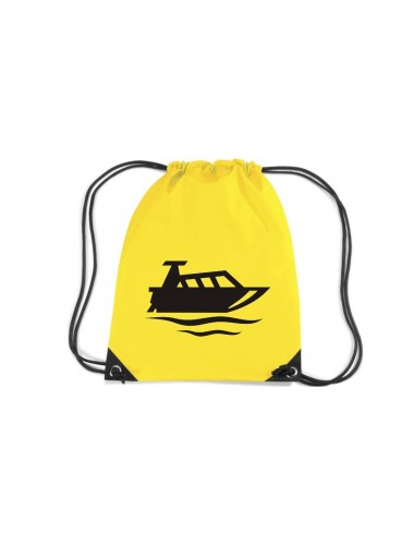 Premium Gymsac Motorboot, Yacht, Boot, Kapitän, yellow