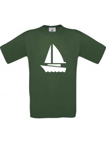 Seegelboot, Jolle, Skipper, Kapitän  kult, grün, Größe L