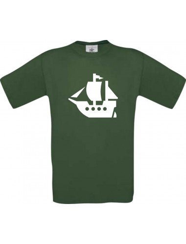 Seegelyacht, Boot, Skipper, Kapitän  kult, grün, Größe L