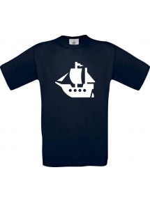 Seegelyacht, Boot, Skipper, Kapitän  kult, navy, Größe L