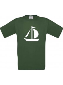 Seegelboot, Jolle, Skipper, Kapitän  kult, grün, Größe L