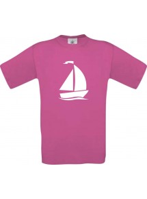 Seegelboot, Jolle, Skipper, Kapitän  kult, pink, Größe L