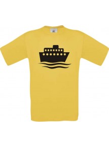 Kreuzfahrtschiff, Passagierschiff  kult, gelb, Größe L