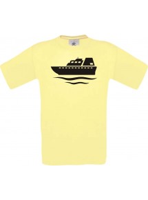 Frachter, Übersee, Boot, Kapitän  kult, gelb, Größe L