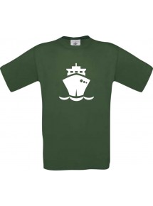 Frachter, Übersee, Boot, Kapitän  kult, grün, Größe L