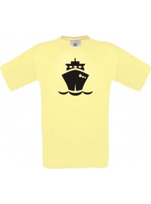 Frachter, Übersee, Boot, Kapitän  kult, gelb, Größe L