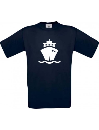 Frachter, Übersee, Boot, Kapitän  kult, navy, Größe L