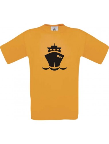 Frachter, Übersee, Boot, Kapitän  kult, orange, Größe L