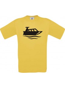 Motorboot, Yacht, Boot, Kapitän  kult, gelb, Größe L