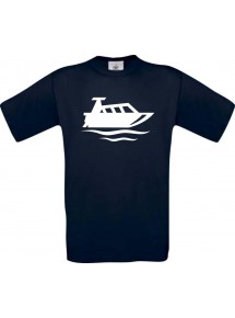 Motorboot, Yacht, Boot, Kapitän  kult, navy, Größe L