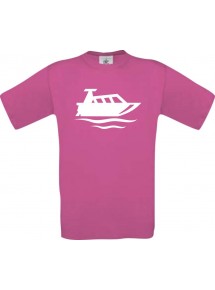Motorboot, Yacht, Boot, Kapitän  kult, pink, Größe L