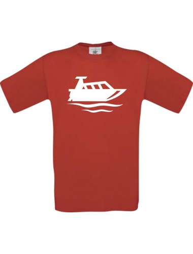 Motorboot, Yacht, Boot, Kapitän  kult, rot, Größe L