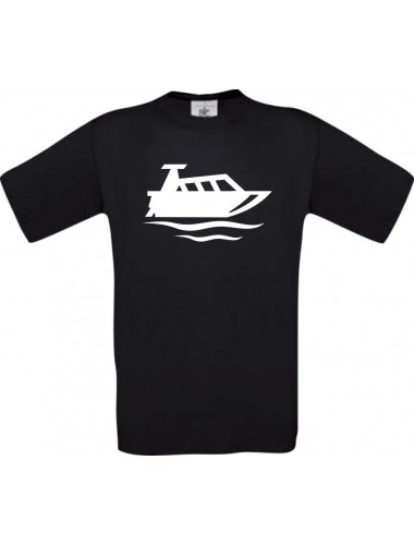 Motorboot, Yacht, Boot, Kapitän  kult, schwarz, Größe L