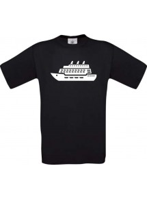 Kreuzfahrtschiff, Passagierschiff  kult, schwarz, Größe L