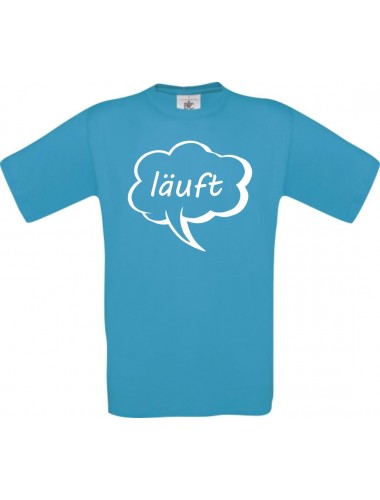 Kinder-Shirt Sprechblase läuft Farbe atoll, Größe 104