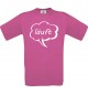 Kinder-Shirt Sprechblase läuft Farbe pink, Größe 104