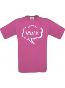Kinder-Shirt Sprechblase läuft Farbe pink, Größe 104
