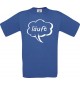 Kinder-Shirt Sprechblase läuft Farbe royalblau, Größe 104