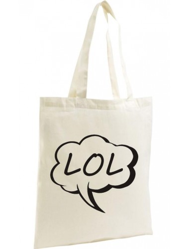 Shopping Bag Organic Zen, Shopper Sprechblase LOL