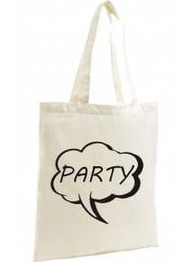 Shopping Bag Organic Zen, Shopper Sprechblase Party
