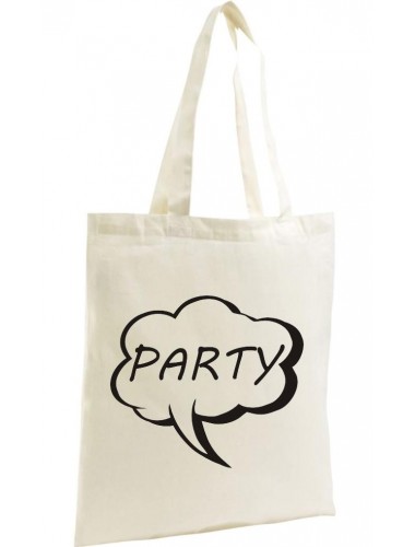 Shopping Bag Organic Zen, Shopper Sprechblase Party