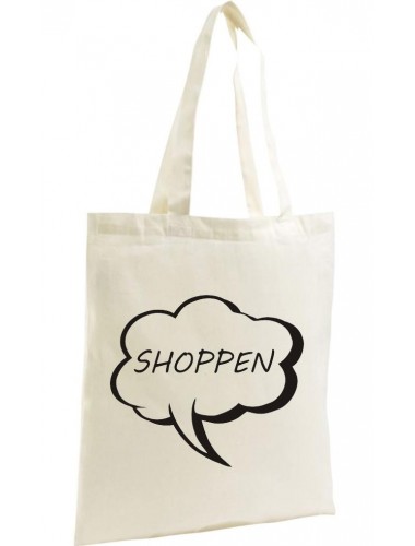 Shopping Bag Organic Zen, Shopper Sprechblase shoppen