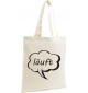 Shopping Bag Organic Zen, Shopper Sprechblase läuft, Farbe natur