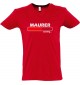 sportlisches Männershirt mit V-Ausschnitt Maurer Loading, Farbe rot, Größe L