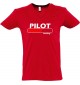 sportlisches Männershirt mit V-Ausschnitt Pilot Loading, Farbe rot, Größe L