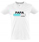 sportlisches Männershirt mit V-Ausschnitt Papa Loading, Farbe weiss, Größe L