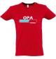 sportlisches Männershirt mit V-Ausschnitt Opa Loading, Farbe rot, Größe L