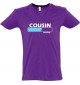 sportlisches Männershirt mit V-Ausschnitt Cousin Loading, Farbe lila, Größe L