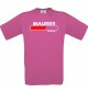 Kinder-Shirt Maurer Loading Farbe pink, Größe 104