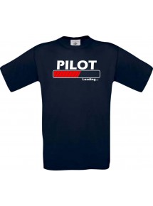 Kinder-Shirt Pilot Loading Farbe blau, Größe 104