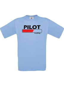 Kinder-Shirt Pilot Loading Farbe hellblau, Größe 104