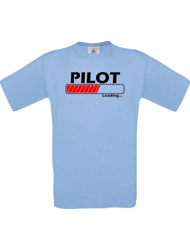 Kinder-Shirt Pilot Loading Farbe hellblau, Größe 104