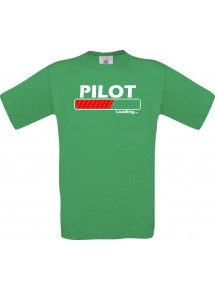 Kinder-Shirt Pilot Loading Farbe kellygreen, Größe 104
