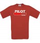Kinder-Shirt Pilot Loading Farbe rot, Größe 104