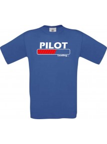 Kinder-Shirt Pilot Loading Farbe royalblau, Größe 104