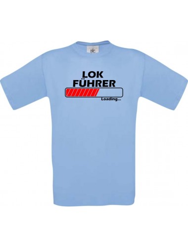 Kinder-Shirt Lokführer Loading Farbe hellblau, Größe 104