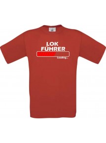 Kinder-Shirt Lokführer Loading Farbe rot, Größe 104