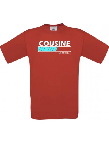 Kinder-Shirt Cousine Loading Farbe rot, Größe 104