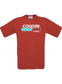 Kinder-Shirt Cousin Loading Farbe rot, Größe 104