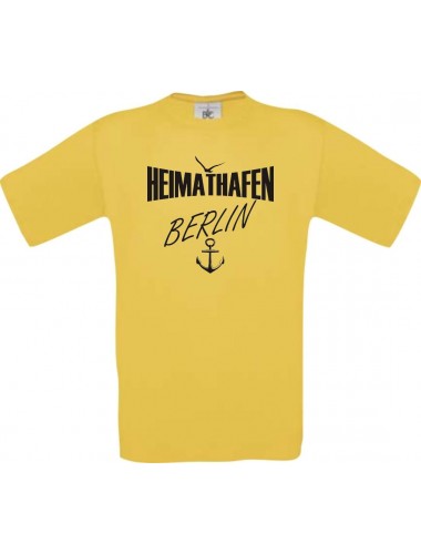 Kinder-Shirt Heimathafen Berlin kult, Farbe gelb, Größe 104